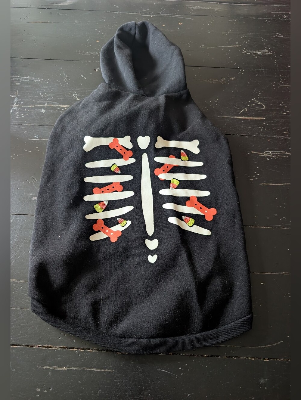 Thrills & Chills Glow-in-the-Dark Skeleton Pet Dog Large Hoodie Halloween Autumn